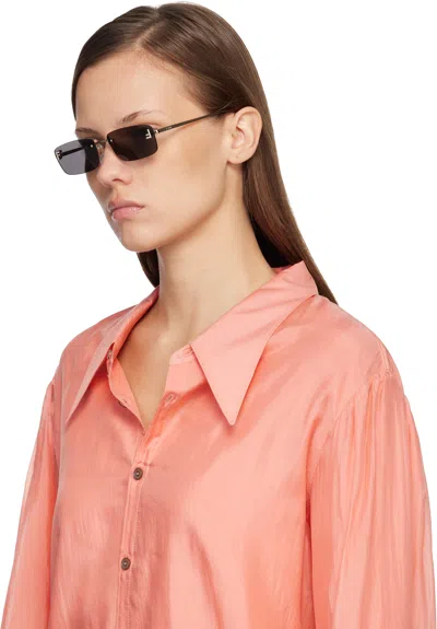 Fendi Gold ' First' Crystal Sunglasses In Blue