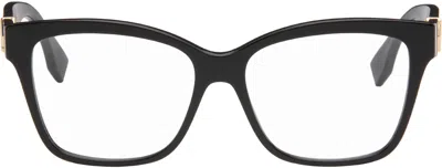 Fendi Black Ff Diamonds Glasses In Brown