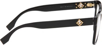 Fendi Black Ff Diamonds Glasses In Brown