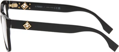 Fendi Black Ff Diamonds Glasses In Brown