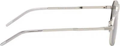 Givenchy Silver Gv One Sunglasses In Metallic