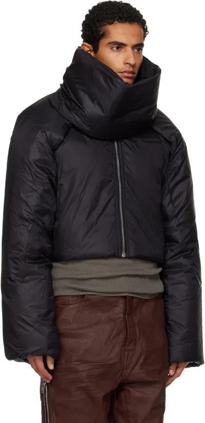 Rick Owens Drkshdw Black Concordians Convertible Cropped Jacket In Multi