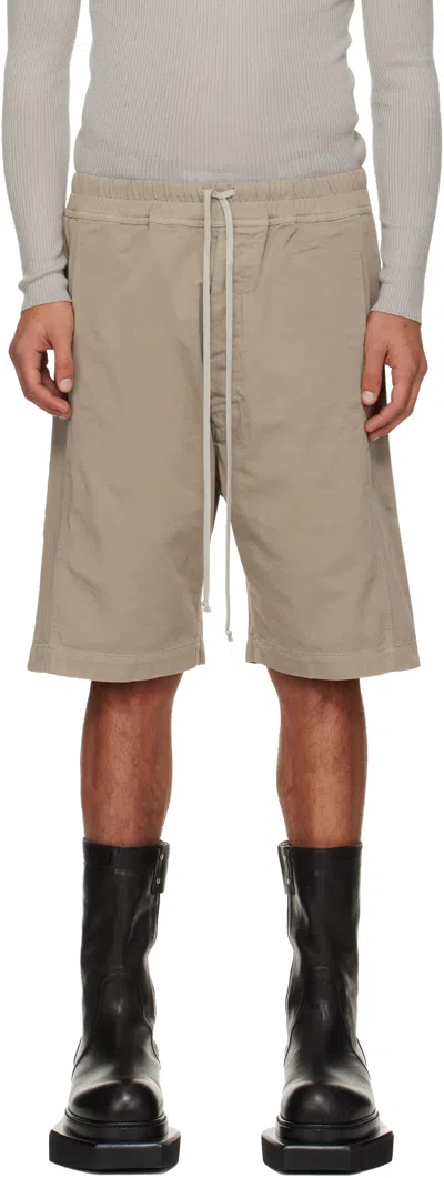 Rick Owens Drkshdw Taupe Concordians Pusher Shorts In Multi
