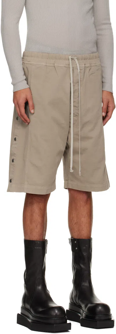 Rick Owens Drkshdw Taupe Concordians Pusher Shorts In Multi