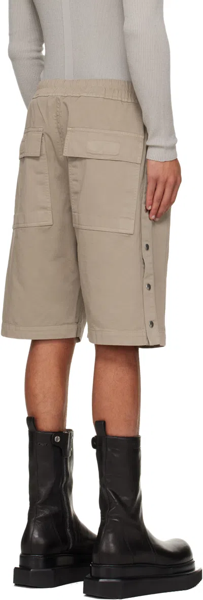 Rick Owens Drkshdw Taupe Concordians Pusher Shorts In Multi