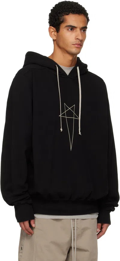 Rick Owens Drkshdw Graphic Print Oversized Hoodie Drawstring In Multi