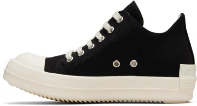Rick Owens Drkshdw 20mm Sneaks Denim Low Top Sneakers In Black