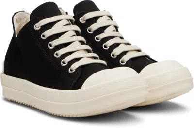 Rick Owens Drkshdw 20mm Sneaks Denim Low Top Sneakers In Black