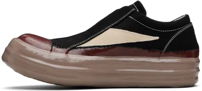 Rick Owens Drkshdw Black Concordians Laceless Vintage Sneaks Sneakers In Multi