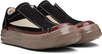 Rick Owens Drkshdw Black Concordians Laceless Vintage Sneaks Sneakers In Multi