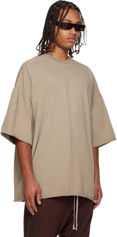 Rick Owens Drkshdw Taupe Concordians Tommy T-shirt In Neutral