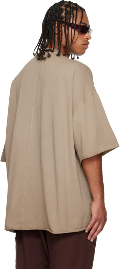 Rick Owens Drkshdw Taupe Concordians Tommy T-shirt In Neutral