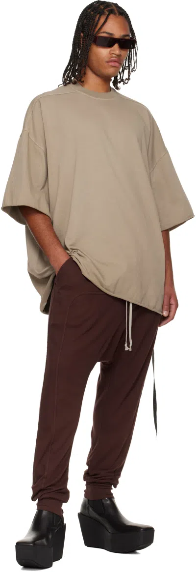 Rick Owens Drkshdw Taupe Concordians Tommy T-shirt In Neutral