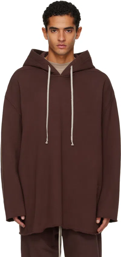 Rick Owens Drkshdw Burgundy Concordians Peter Hoodie In Burgundy