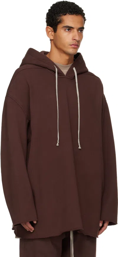 Rick Owens Drkshdw Burgundy Concordians Peter Hoodie In Burgundy