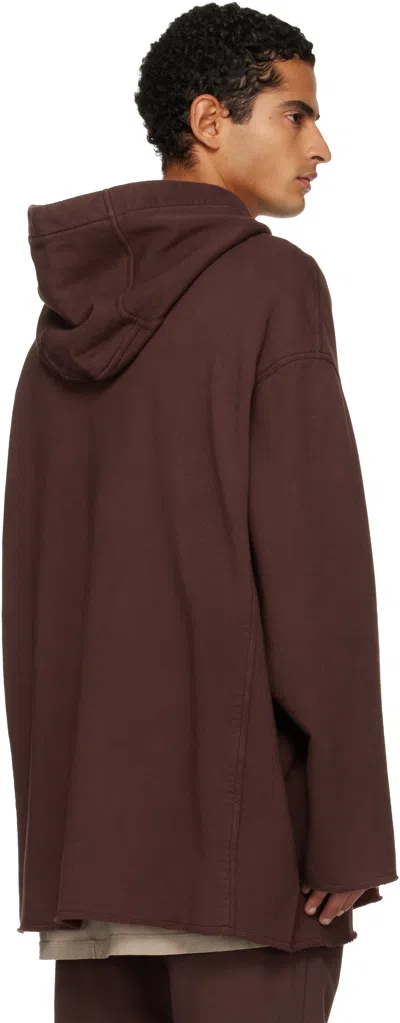 Rick Owens Drkshdw Burgundy Concordians Peter Hoodie In Burgundy