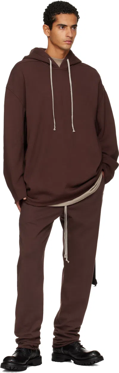 Rick Owens Drkshdw Burgundy Concordians Peter Hoodie In Burgundy