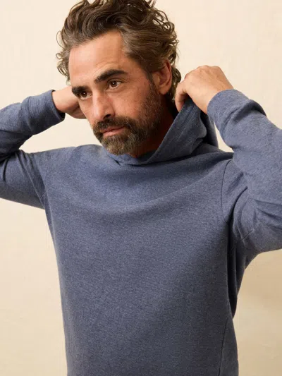 Faherty Aspen Lounge Cashmere Hoodie In Blue