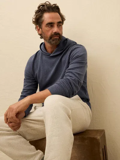 Faherty Aspen Lounge Cashmere Hoodie In Blue