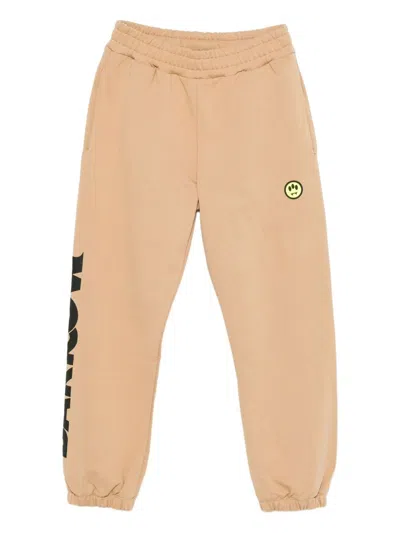Barrow Logo Pants In Neutral