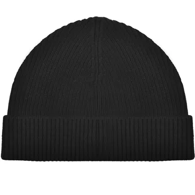 Hugo Blue Xiav Beanie Hat Black In Black