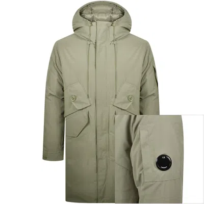 C.p. Company Cp Company Long Jacket Green In Green