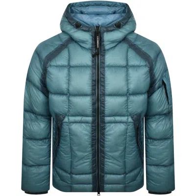 C.p. Company Translucent Lightweight Down Jacket With Adjustable Hood In Blue