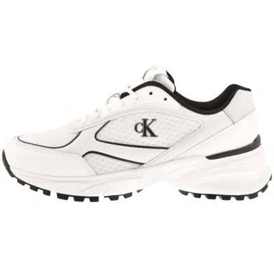 Calvin Klein Hike Runner Mesh Trainers White In Multi