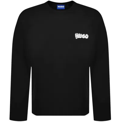 Hugo Blue Nyrocrew Sweatshirt Black In Black