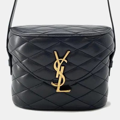 Pre-owned Saint Laurent June Box Shoulder Bag Black Leather