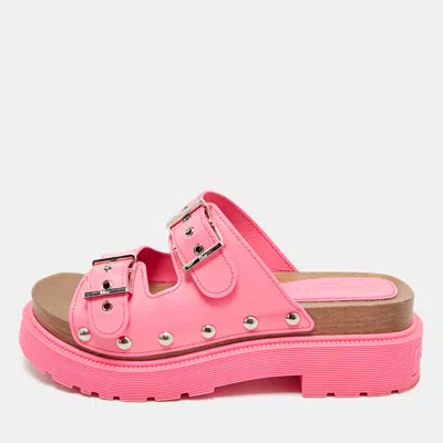 Pre-owned Dior Quake Platform Sandals Size 39 In Pink