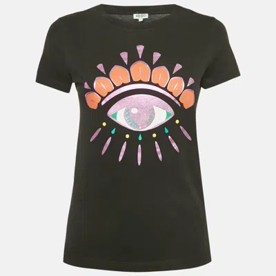 Pre-owned Kenzo Black Eye Print Cotton Crewneck T-shirt S