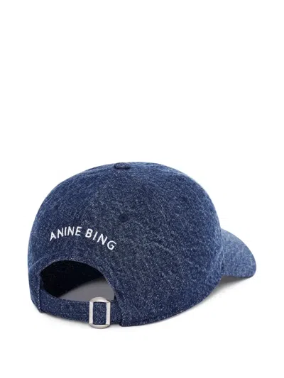 Anine Bing Logo-embroidered Jeremy Baseball Cap In Blue