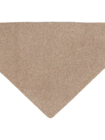 Studio Nicholson Triangular Scarf In Rws Extrafine Merino Wool In Brown