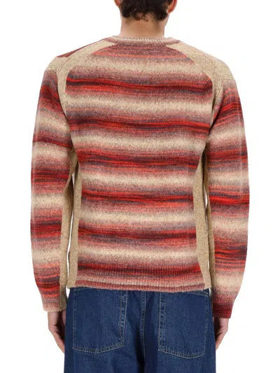 Paul Smith Striped Sweater In Orange