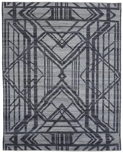 Verlaine Norris Hand-knotted Rug In Blue