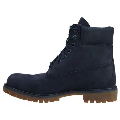 Timberland 6 Inch Premium Waterproof Boots 'navy Nubuck' In Blue