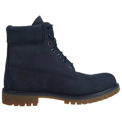 Timberland 6 Inch Premium Waterproof Boots 'navy Nubuck' In Blue