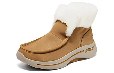 Skechers (wmns)  Go Walk Arch Fit Cherish Boots 'tan' In Brown