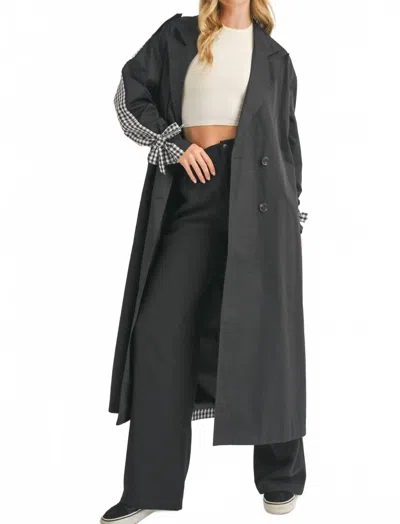 Klesis Checkered Oversized Jacket In Black/white In Black