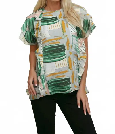 Eva Franco Zoe Top In Rum Baba In Green