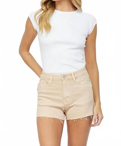 Mica Denim Summer Breeze Shorts In Beige In Neutral