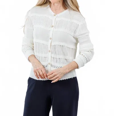 Maria Pavan Women's Ross Fringe Cardigan In Off White In White