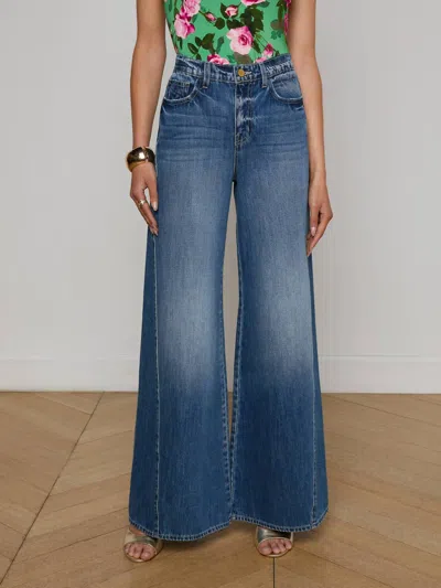 L'agence Beau Wide Leg Jeans In Ortega In Multi