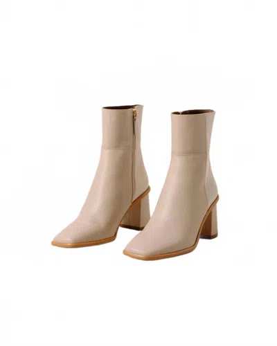 Alohas Women's West Ankle Boots In Cream Beige In Brown