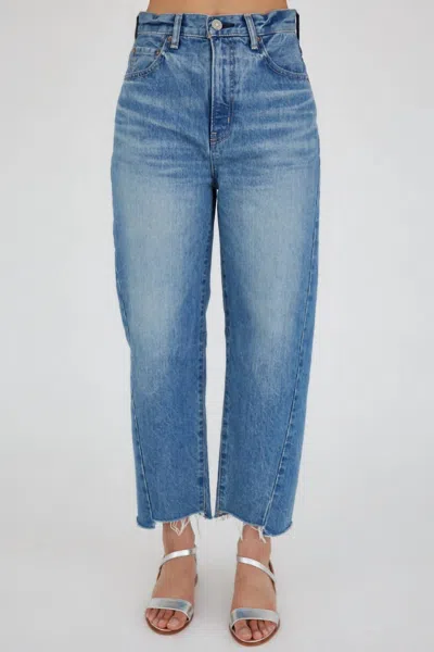 Moussy Cloverhill Round Pants In Light Blue In Blue