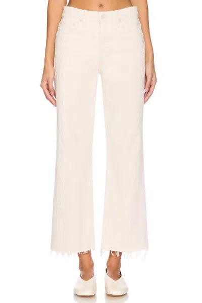 Mother Maven Ankle Fray Mid-rise Straight Leg Jeans In Act Natural In Animal Print