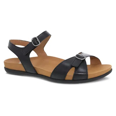 Dansko Women's Judith Sandal In Black Calf In Multi