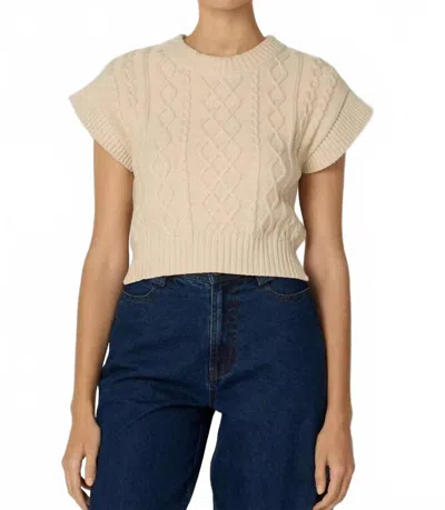 Cleobella Gigi Sweater Vest In Cream In Gray