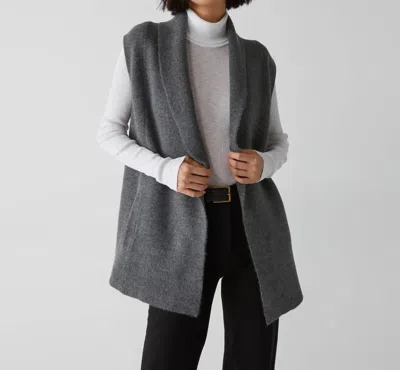 Michael Stars Tyler Open Front Vest In Grey In Gray